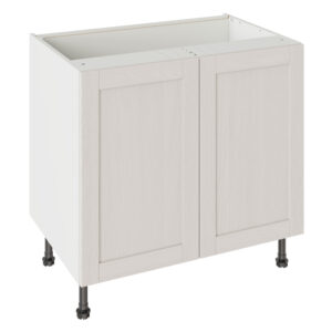 5-Piece Shaker Woodgrain Light Grey 900 Base Kitchen Cabinet
