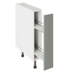 5-Piece Shaker Woodgrain Sage Green 150 Base Kitchen Cabinet Pull Out