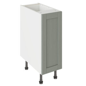 5-Piece Shaker Woodgrain Sage Green 300 Base Kitchen Cabinet
