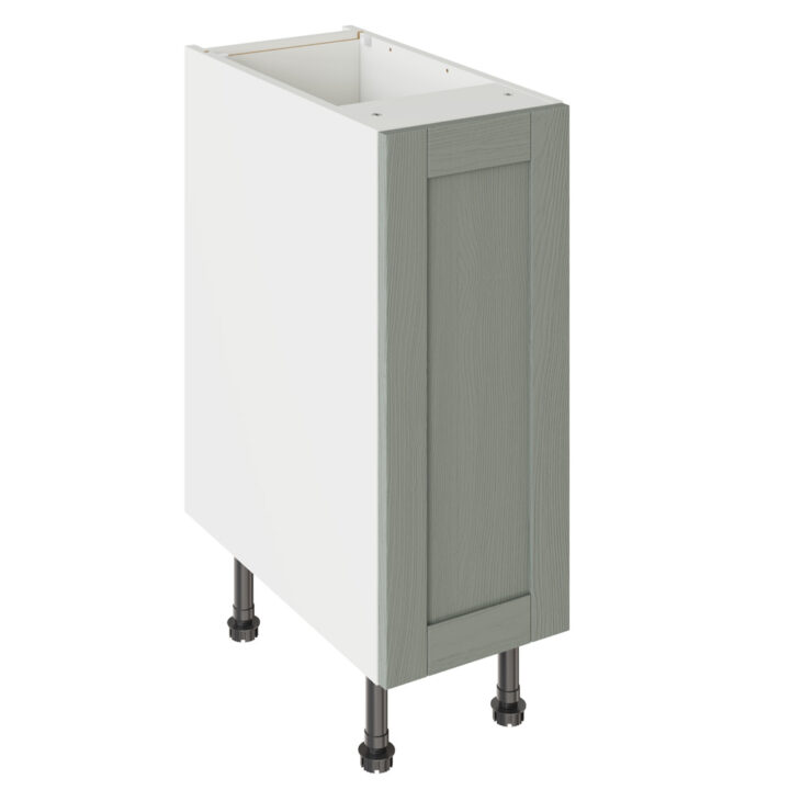 5-Piece Shaker Woodgrain Sage Green 300 Base Kitchen Cabinet