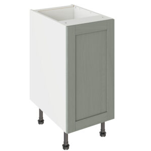 5-Piece Shaker Woodgrain Sage Green 400 Base Kitchen Cabinet