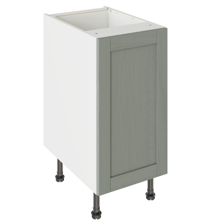 5-Piece Shaker Woodgrain Sage Green 400 Base Kitchen Cabinet