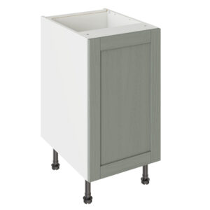5-Piece Shaker Woodgrain Sage Green 450 Base Kitchen Cabinet