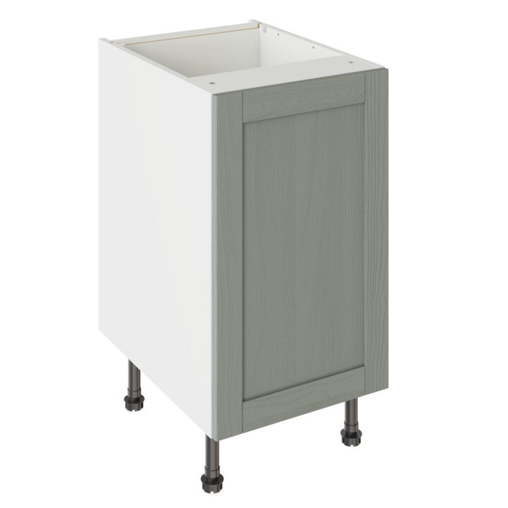 5-Piece Shaker Woodgrain Sage Green 450 Base Kitchen Cabinet