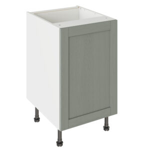 5-Piece Shaker Woodgrain Sage Green 500 Base Kitchen Cabinet