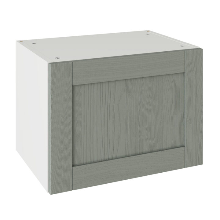 5-Piece Shaker Woodgrain Sage Green 500 Bridging Wall Kitchen Cabinet