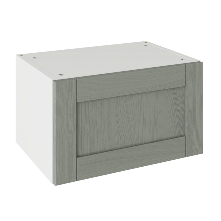 5-Piece Shaker Woodgrain Sage Green 500 Short Bridging Wall Kitchen Cabinet