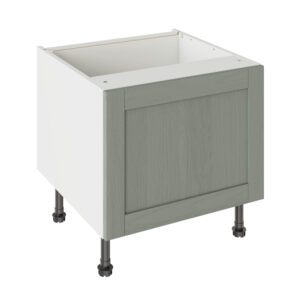 5-Piece Shaker Woodgrain Sage Green 600 Belfast Sink Base Kitchen Cabinet