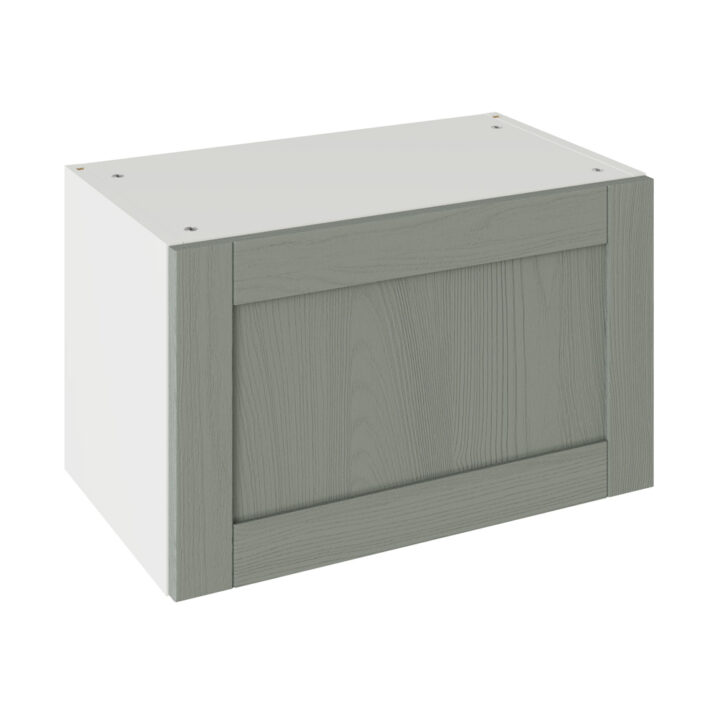 5-Piece Shaker Woodgrain Sage Green 600 Bridging Wall Kitchen Cabinet