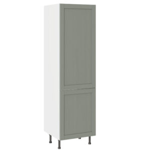 5-Piece Shaker Woodgrain Sage Green 600 Larder Cabinet