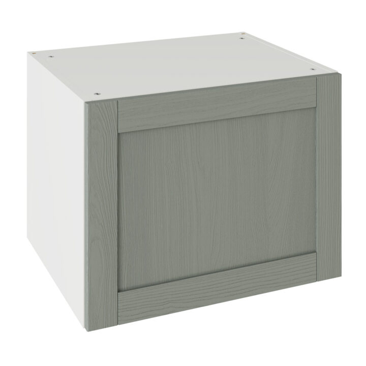 5-Piece Shaker Woodgrain Sage Green 600 Single Extractor Wall Kitchen Cabinet