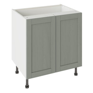 5-Piece Shaker Woodgrain Sage Green 800 Base Kitchen Cabinet