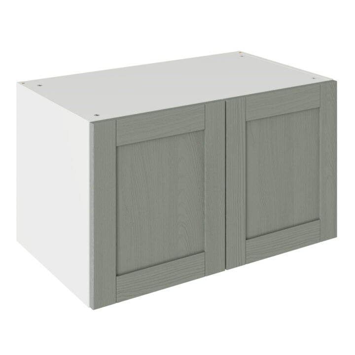 5-Piece Shaker Woodgrain Sage Green 800 Extractor Wall Kitchen Cabinet