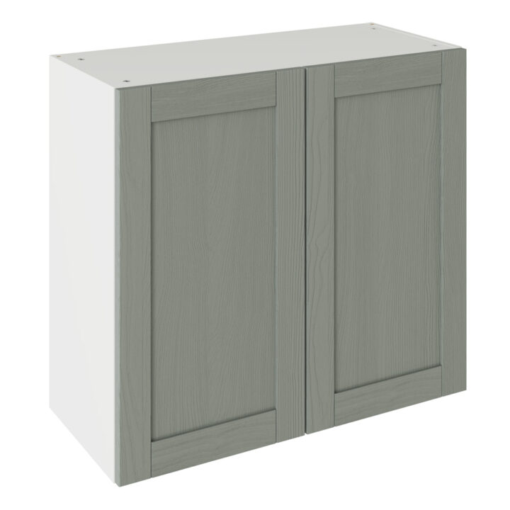 5-Piece Shaker Woodgrain Sage Green 800 Wall Kitchen Cabinet
