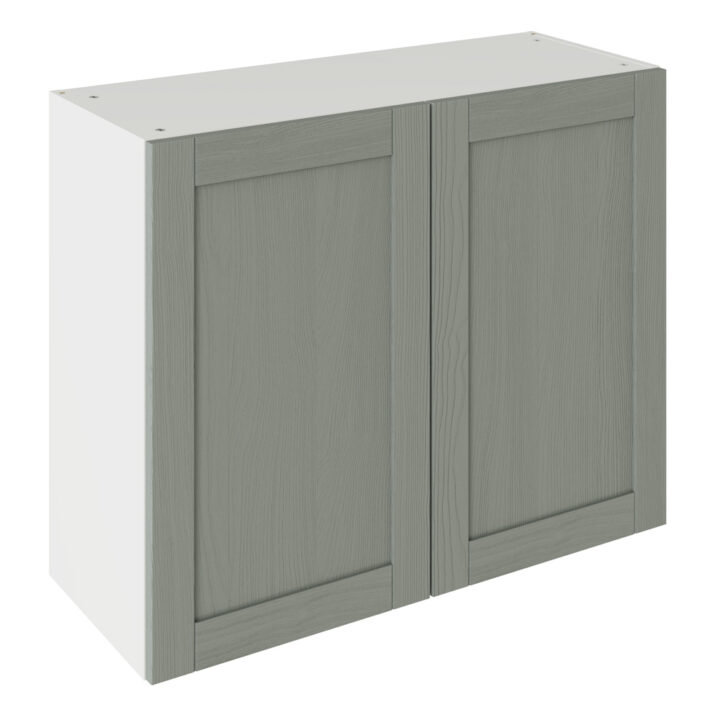 5-Piece Shaker Woodgrain Sage Green 900 Wall Kitchen Cabinet