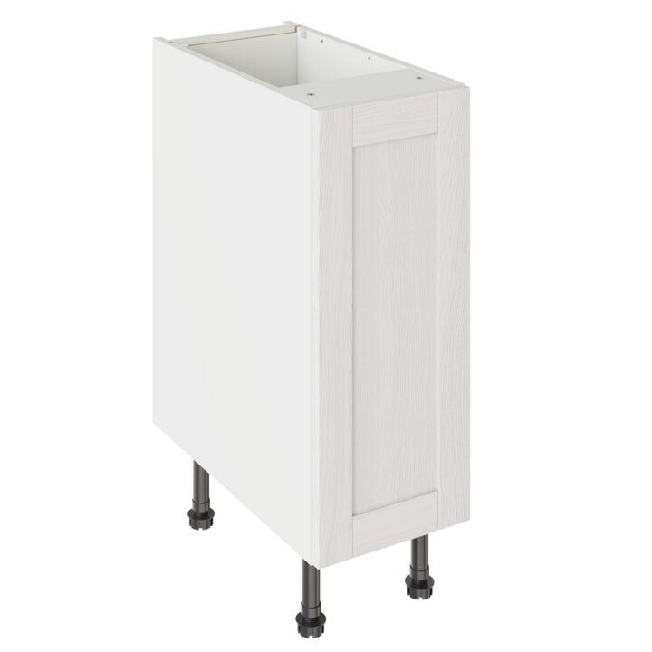 5-Piece Shaker Woodgrain White 300 Base Kitchen Cabinet