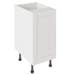 5-Piece Shaker Woodgrain White 400 Base Kitchen Cabinet