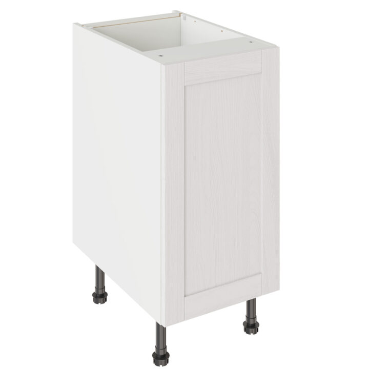 5-Piece Shaker Woodgrain White 400 Base Kitchen Cabinet