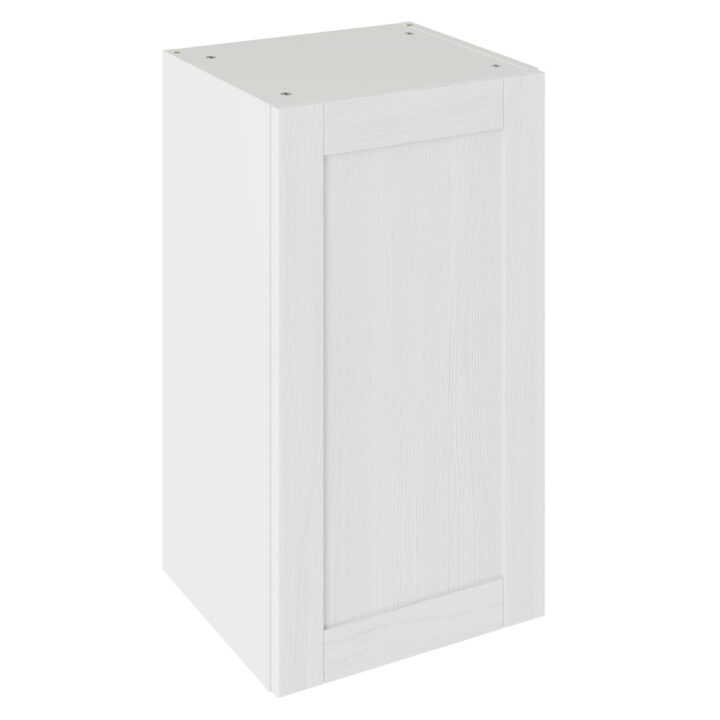 5-Piece Shaker Woodgrain White 400 Wall Kitchen Cabinet