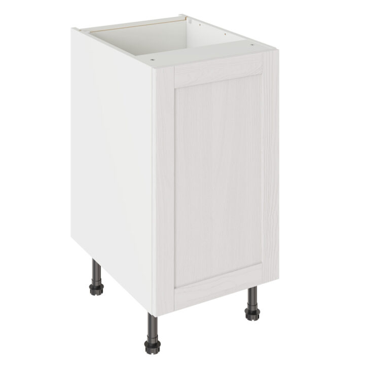 5-Piece Shaker Woodgrain White 450 Base Kitchen Cabinet