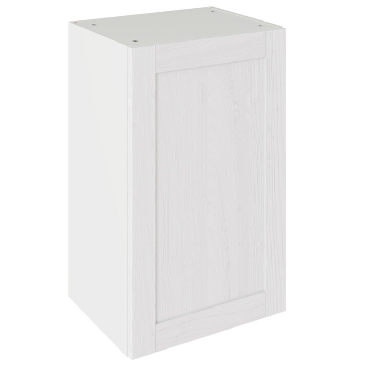 5-Piece Shaker Woodgrain White 450 Wall Kitchen Cabinet