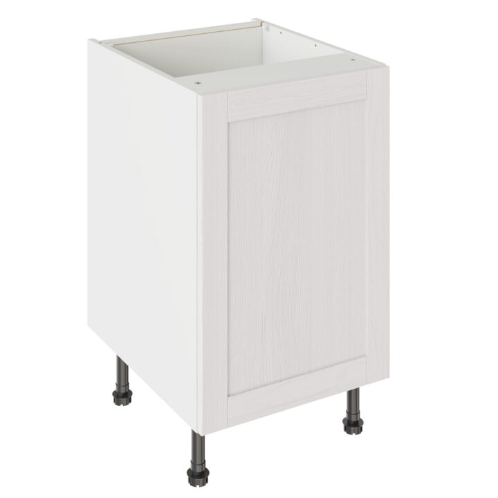 5-Piece Shaker Woodgrain White 500 Base Kitchen Cabinet