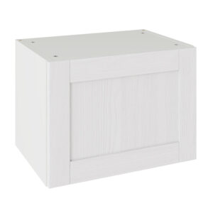 5-Piece Shaker Woodgrain White 500 Bridging Wall Kitchen Cabinet