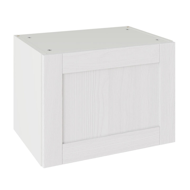 5-Piece Shaker Woodgrain White 500 Bridging Wall Kitchen Cabinet