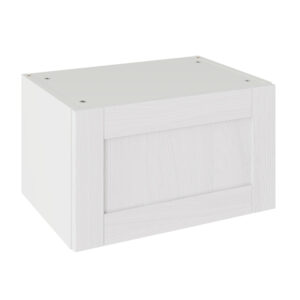 5-Piece Shaker Woodgrain White 500 Short Bridging Wall Kitchen Cabinet