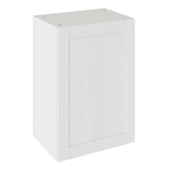 5-Piece Shaker Woodgrain White 500 Wall Kitchen Cabinet
