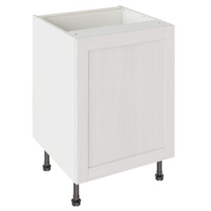 5-Piece Shaker Woodgrain White 600 Base Kitchen Cabinet