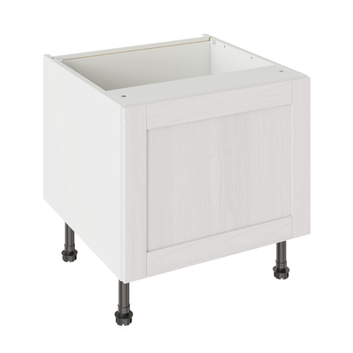 5-Piece Shaker Woodgrain White 600 Belfast Sink Base Kitchen Cabinet