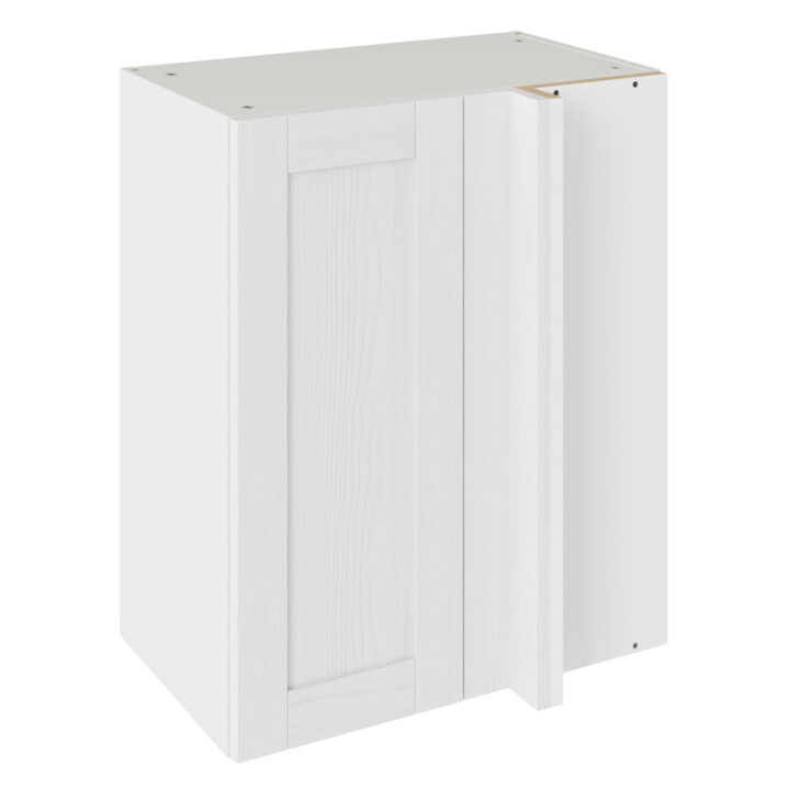 5-Piece Shaker Woodgrain White 600 Blind Corner Wall Kitchen Cabinet