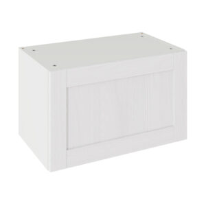 5-Piece Shaker Woodgrain White 600 Bridging Wall Kitchen Cabinet