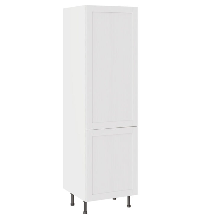 5-Piece Shaker Woodgrain White 600 Fridge & Freezer Housing