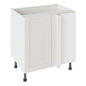 5-Piece Shaker Woodgrain White 800 Blind Corner Base Kitchen Cabinet