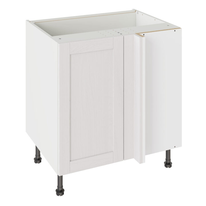 5-Piece Shaker Woodgrain White 800 Blind Corner Base Kitchen Cabinet