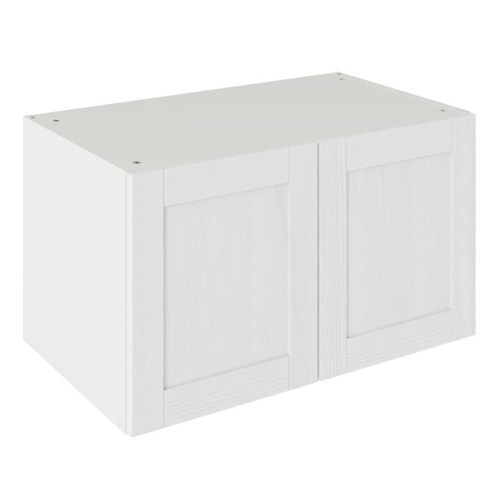 5-Piece Shaker Woodgrain White 800 Extractor Wall Kitchen Cabinet