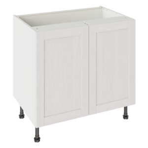 5-Piece Shaker Woodgrain White 900 Base Kitchen Cabinet