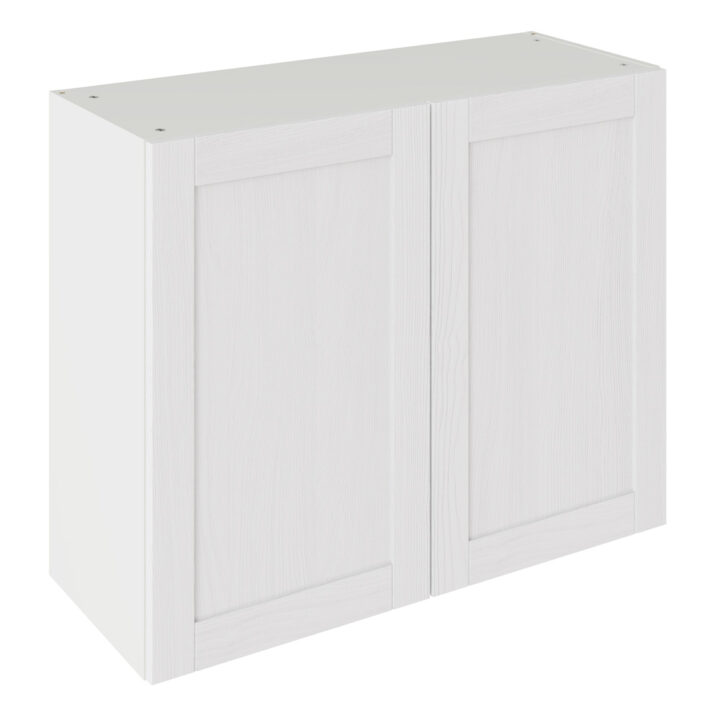 5-Piece Shaker Woodgrain White 900 Wall Kitchen Cabinet
