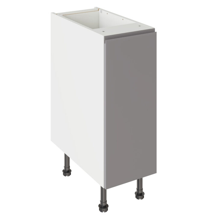 J Pull Gloss Dust Grey 300 Base Kitchen Cabinet