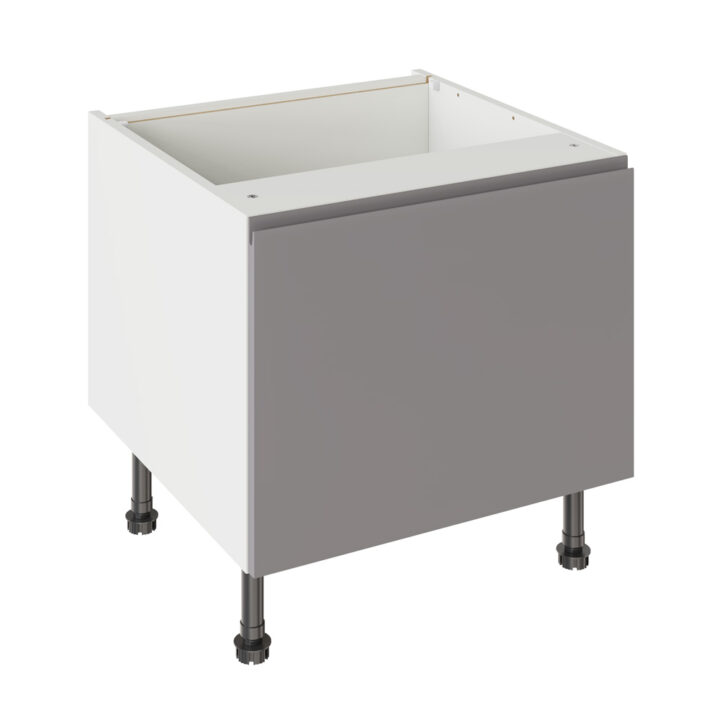 J Pull Gloss Dust Grey 600 Belfast Sink Base Kitchen Cabinet