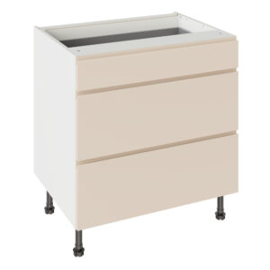 J Pull Matt Cashmere 800 3 Drawer Base Kitchen Cabinet