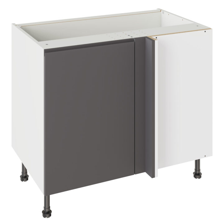 J Pull Matt Graphite 1000 Blind Corner Base Kitchen Cabinet