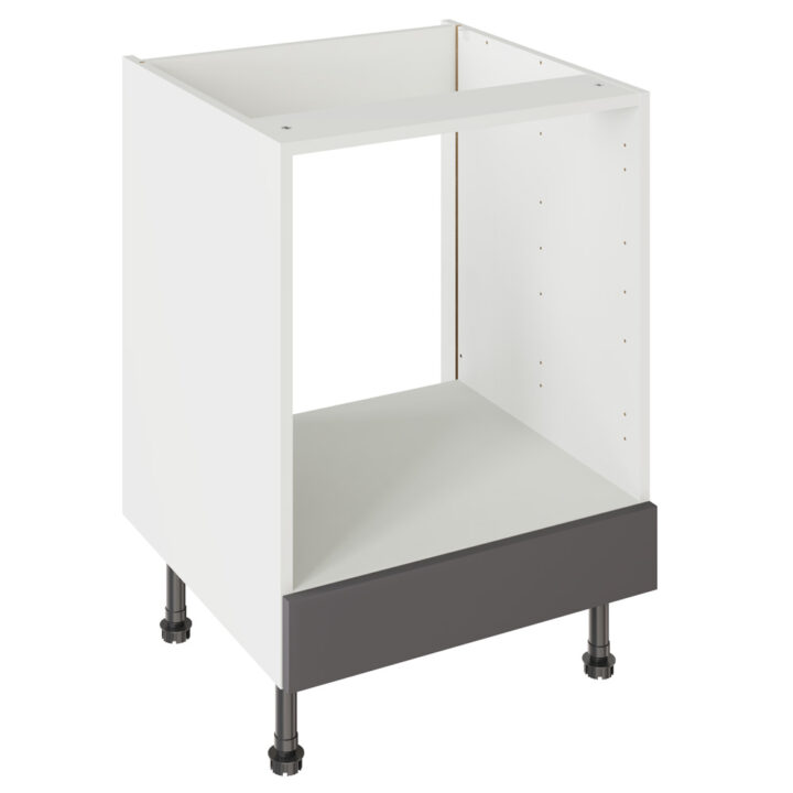 J Pull Matt Graphite 600 Oven Base Kitchen Cabinet