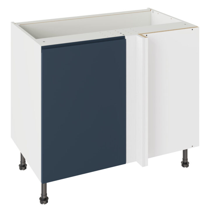J Pull Matt Indigo Blue 1000 Blind Corner Base Kitchen Cabinet