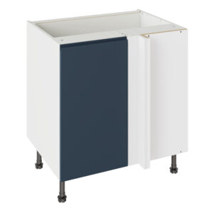 J Pull Matt Indigo Blue 800 Blind Corner Base Kitchen Cabinet