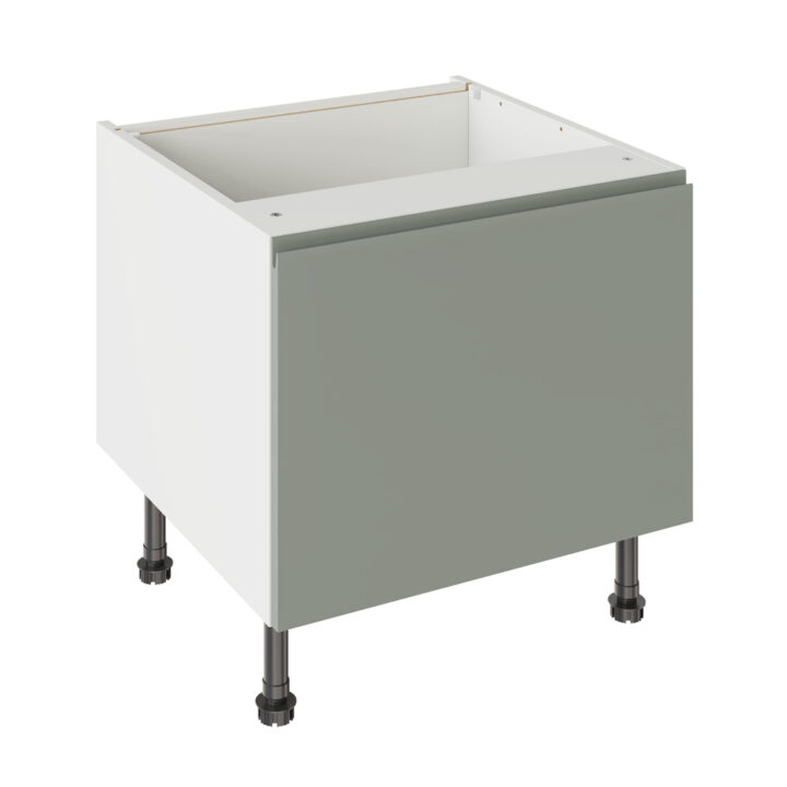 J Pull Matt Reed Green 600 Belfast Sink Base Kitchen Cabinet