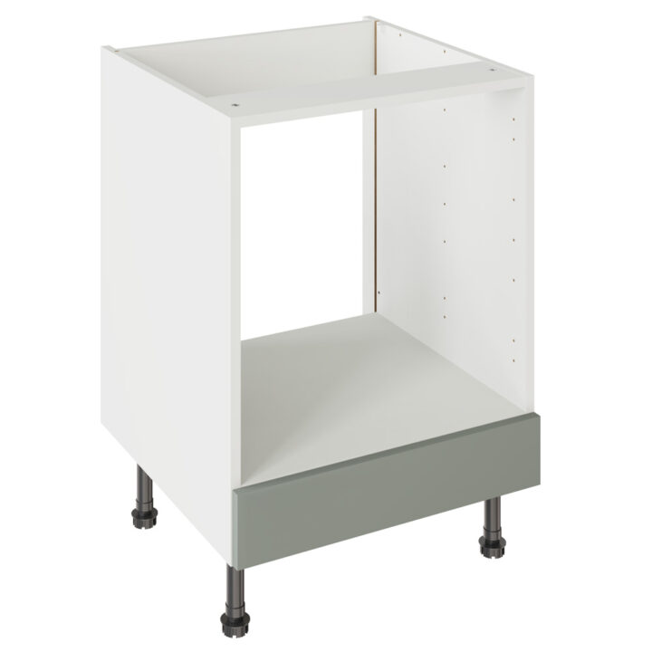 J Pull Matt Sage Green 600 Oven Base Kitchen Cabinet