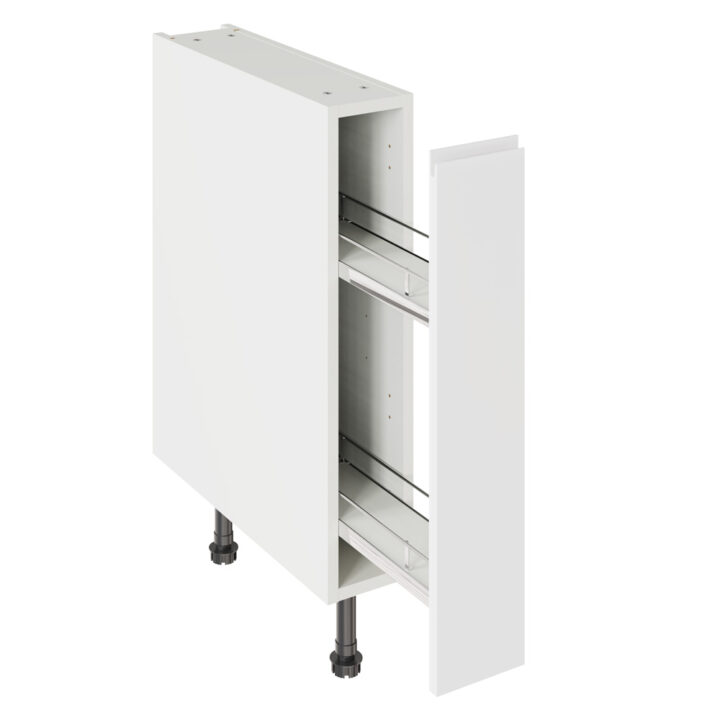 J Pull Matt White 150 Base Kitchen Cabinet Pull Out